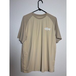 Riverruns UPF 50+ Sun Protection Rash Guard T Shirt Size L Brown